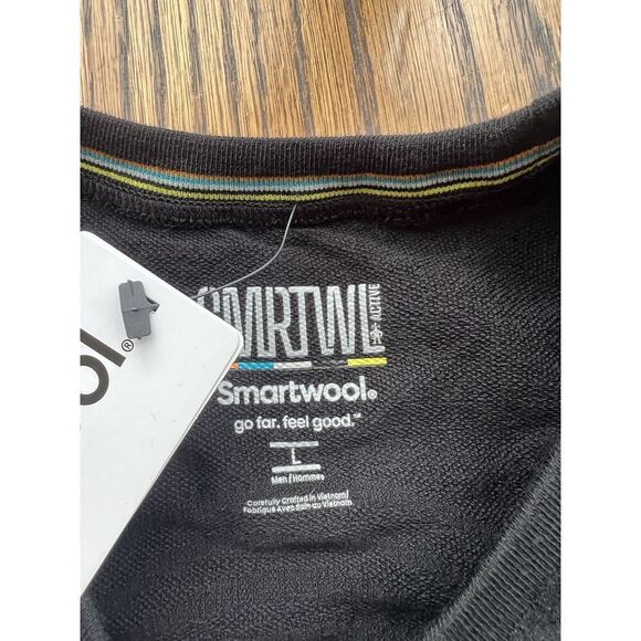Smartwool Active Intraknit Crew Neck Black Stretch Quick Dry Men's Large NWT - Picture 3 of 6